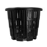 RediRoot Black plastic grow pot with a grid-like design on a white background
