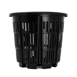 RediRoot Black plastic pot with drainage holes on a white background